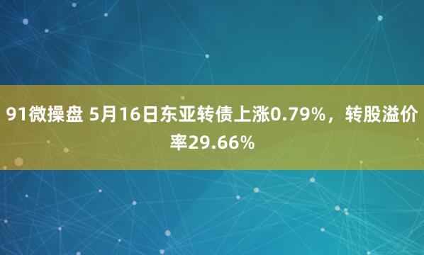 91微操盘 5月16日东亚转债上涨0.79%，转股溢价率29.66%