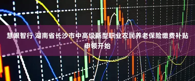 慧眼智行 湖南省长沙市中高级新型职业农民养老保险缴费补贴申领开始